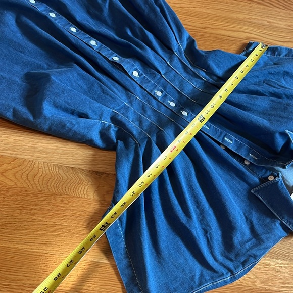 Anthropologie x Exquise The Tobie Button-Front Pleated Shirt Dress Denim S NWT - Picture 8 of 15